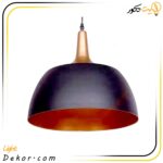 چراغ آویز کاسه ای تزیینی/ فانتزی (مشکی / سفید) کد 107 - تصویر 2