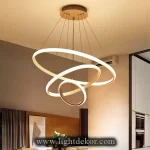 لوستر مدرن دایره 3 حلقه لایت دکور