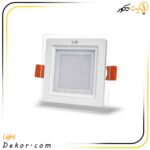 چراغ-سقفی-9-وات-گلاریس-پارش-شعاع-توکار-مربع