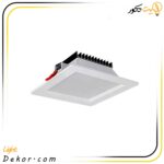 چراغ-سقفی-توکار-مربع-12-وات-سولاریس-مازی-نور