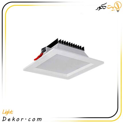 چراغ-سقفی-توکار-مربع-12-وات-سولاریس-مازی-نور