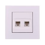 سوکت شبکه cat3+cat3 جهان الکتریک مدل کریستال