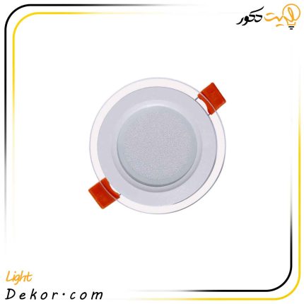 چراغ-سقفی-7وات-توکار-گرد-دورشیشه-پارس