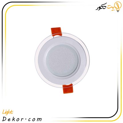 چراغ-سقفی-7وات-توکار-گرد-دورشیشه-پرتو