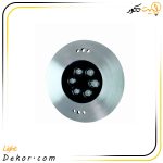 چراغ-استخری-توکار-18-وات-گرد-استیل-ضد-اسید-لنزی-لدمان