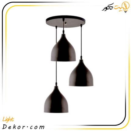 چراغ-آویز-کاسه-ای-تزیینی-کد-110-مشکی-سه-شعله