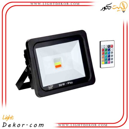 پروژکتور-50-وات-RGB-رقص-نور-هفت-رنگ-ریموت-دار