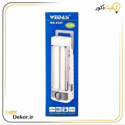 چراغ اضطراری شارژی وداسی مدل 838T با قابلیت تنظیم شدت نور
