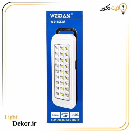 چراغ اضطراری شارژی WD-823A با 30 LED و نور مهتابی