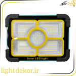 پروژکتور اضطراری شارژی LED خورشیدی با قابلیت پاوربانک و پایه نگهدارنده