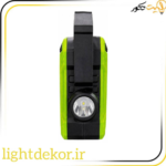 پروژکتور خورشیدی چراغ‌دار شارژی LED با چراغ‌قوه جانبی و دسته حمل مناسب کمپینگ و روشنایی اضطراری