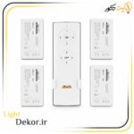 ریموت کنترل ۸ کاناله هالی استار به همراه ۴ رسیور با فرکانس 433.92MHz برای کنترل روشنایی، لوستر، چراغ و تجهیزات برقی