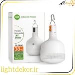 لامپ شارژی آویزی 38 وات DP مدل DP-7813C با باتری لیتیومی 4000 میلی‌آمپرساعت و نمایشگر شارژ