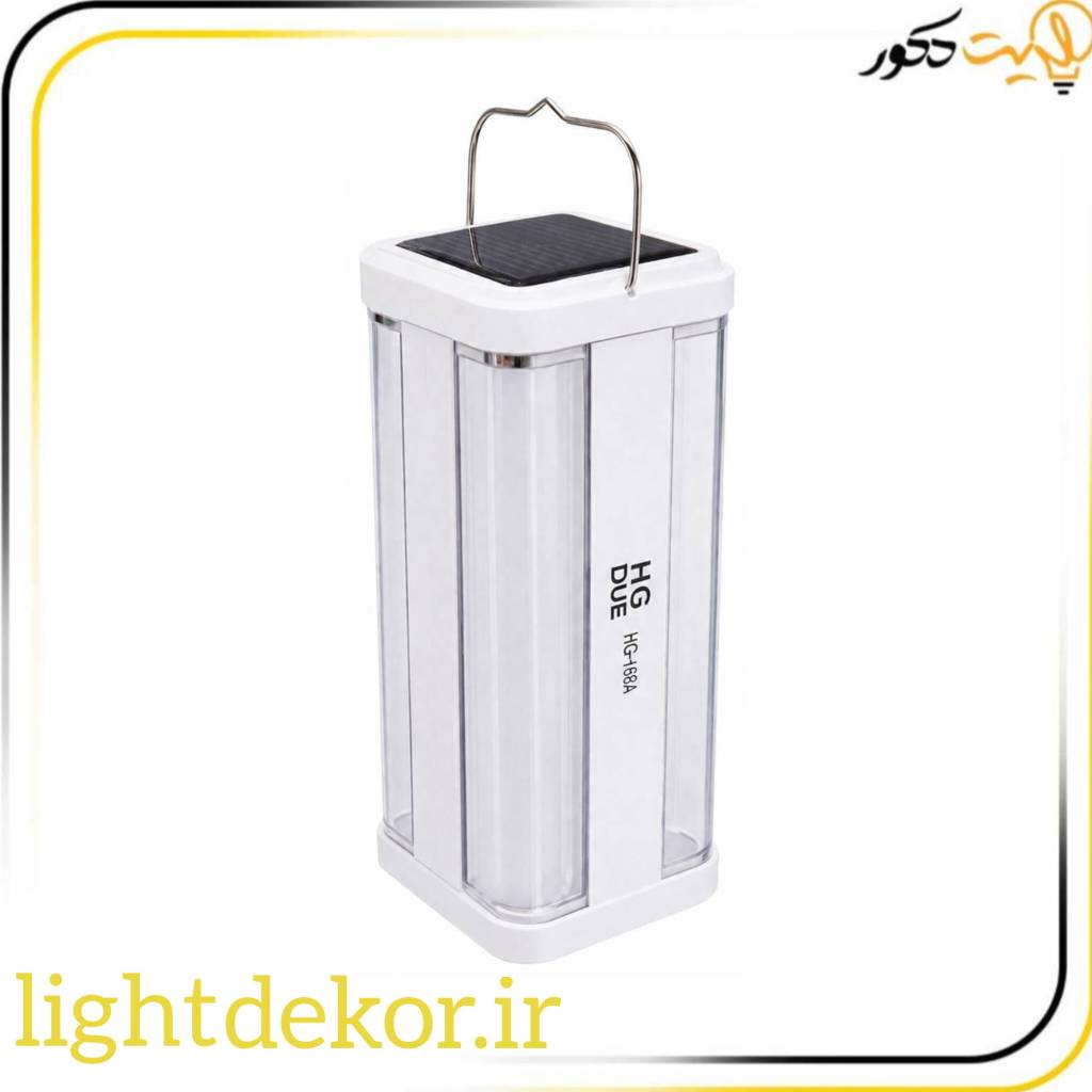 چراغ اضطراری شارژی ایستاده و آویزی HG DUE مدل HG-1664 | چراغ LED قابل شارژ