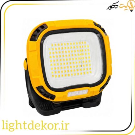 پروژکتور اضطراری شارژی COB مدل W894-1 با باتری قابل شارژ، آهنربا و قلاب آویز