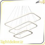 لوستر مستطیل دو طرف نور مدل مدرن با ریموت کنترل