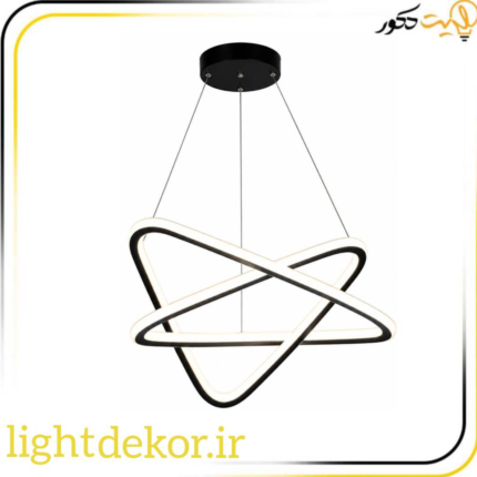لوستر مدل ستاره دو طرف نور سایز ۴۵×۴۵ سانتی‌متر